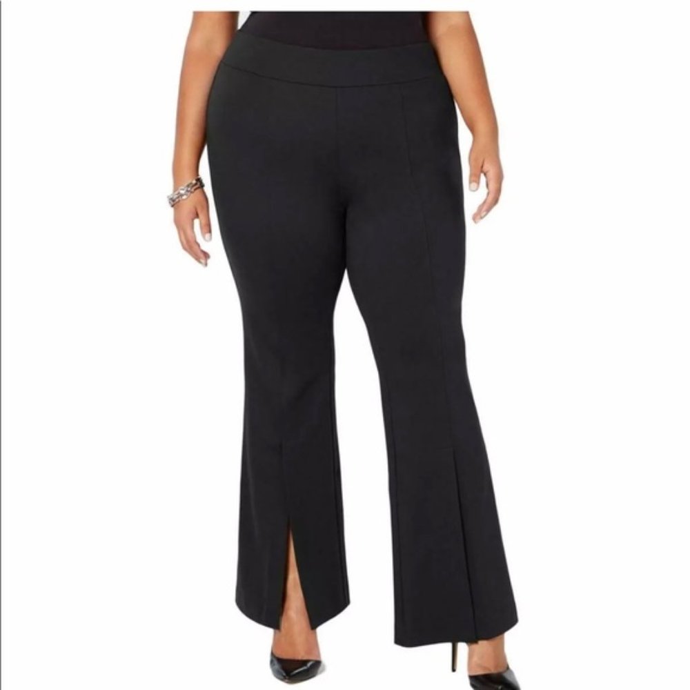 NWT INC Black Mid Rise Slit  Pants - Size 18W
